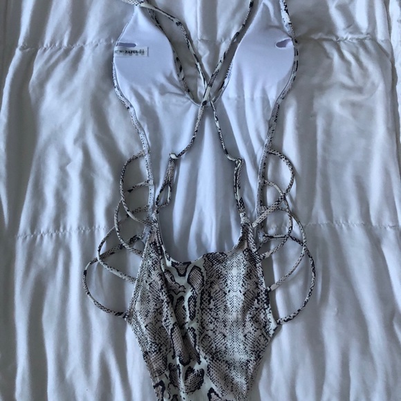 Brand new ZAFUL snake skin one piece bathing suit - Picture 2 of 6